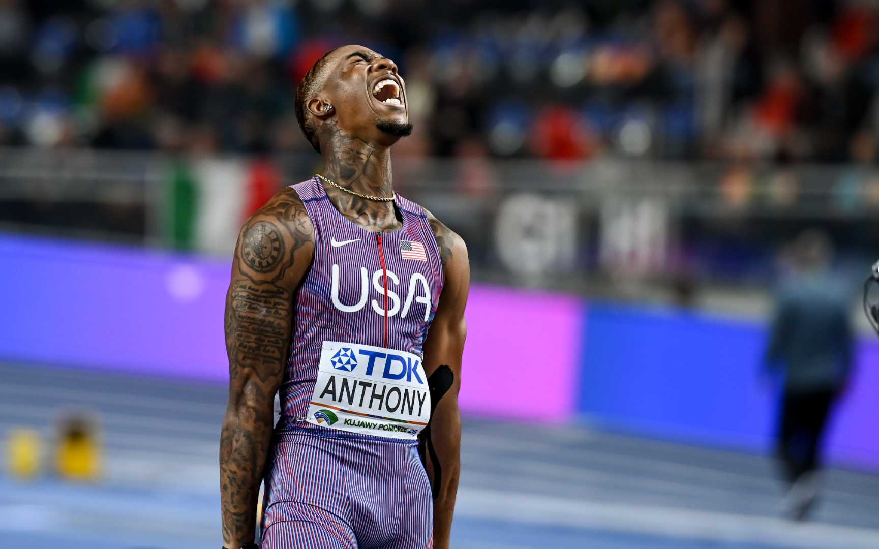 L'americano Jordan Anthony ha conquistato l'oro nei 60 metri con un tempo di 6,41, il migliore a livello mondiale (Foto di Adam Nurkiewicz per World Athletics)