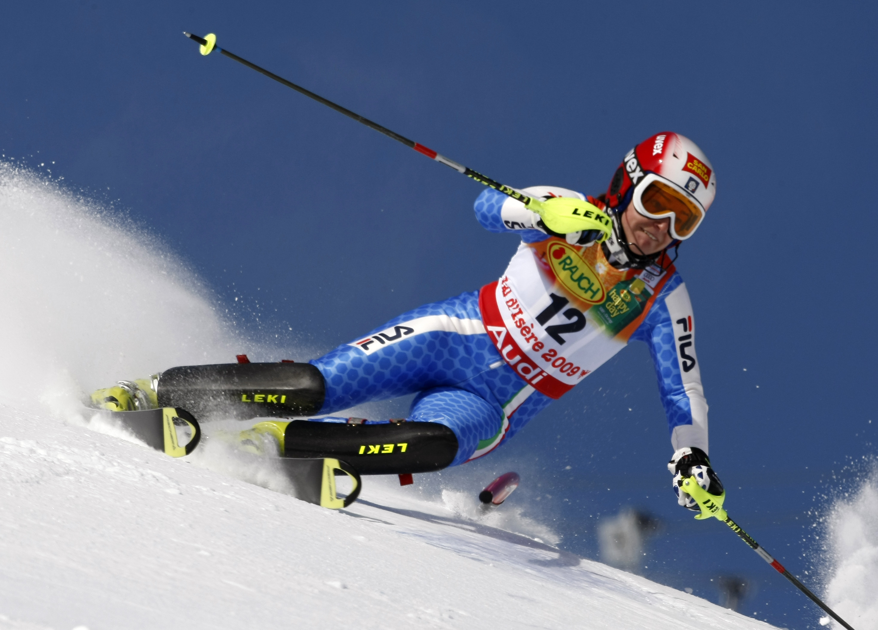 Nicole Gius, 5ª in slalom ai Mondiali di Val d’Isere 2009 ©Pentaphoto