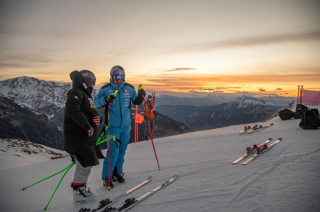 Camile Rast con Dominik Paris. Si parla di superG? @Oswaldo Breitenberger