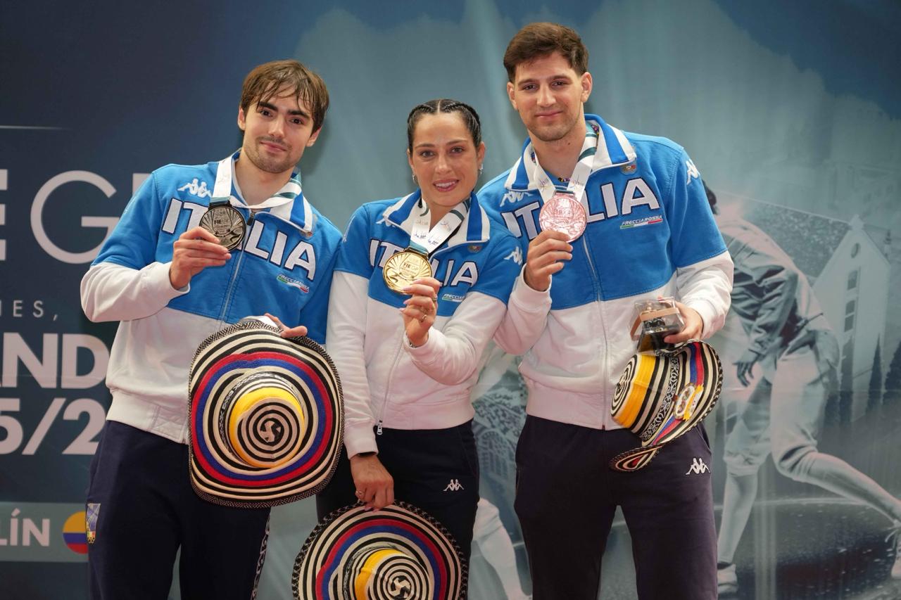 Galassi, Santuccio, Mencarelli a Medellin ©BIZZI/Federscherma
