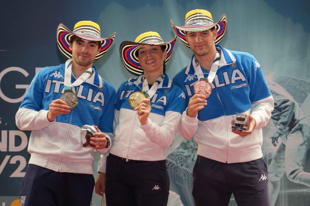 Galassi, Santuccio, Mencarelli a Medellin ©BIZZI/Federscherma