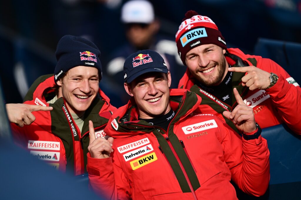 Marco Odermatt, Franjo Von Allmen and Alexis Monney ©Pentaphoto