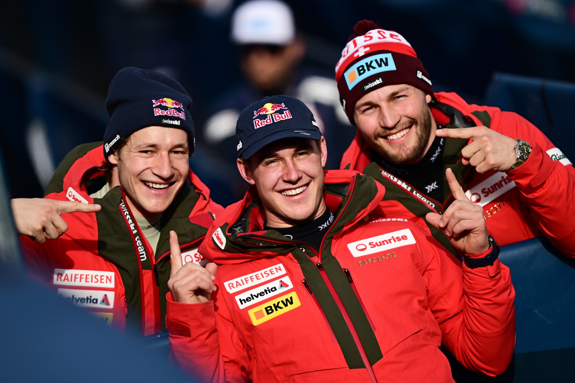 Marco Odermatt, Franjo Von Allmen and Alexis Monney ©Pentaphoto