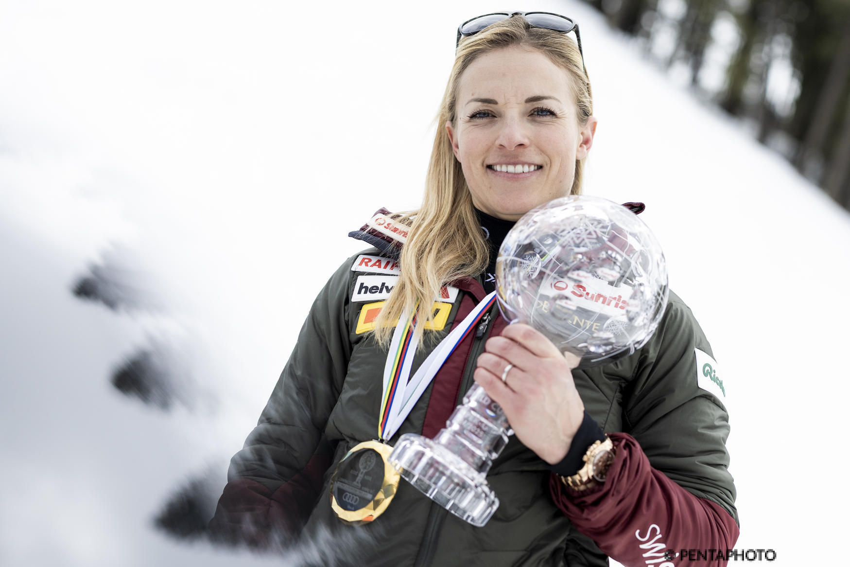 Lara Gut-Behrami con la sesta Coppa di superG ©Pentaphoto