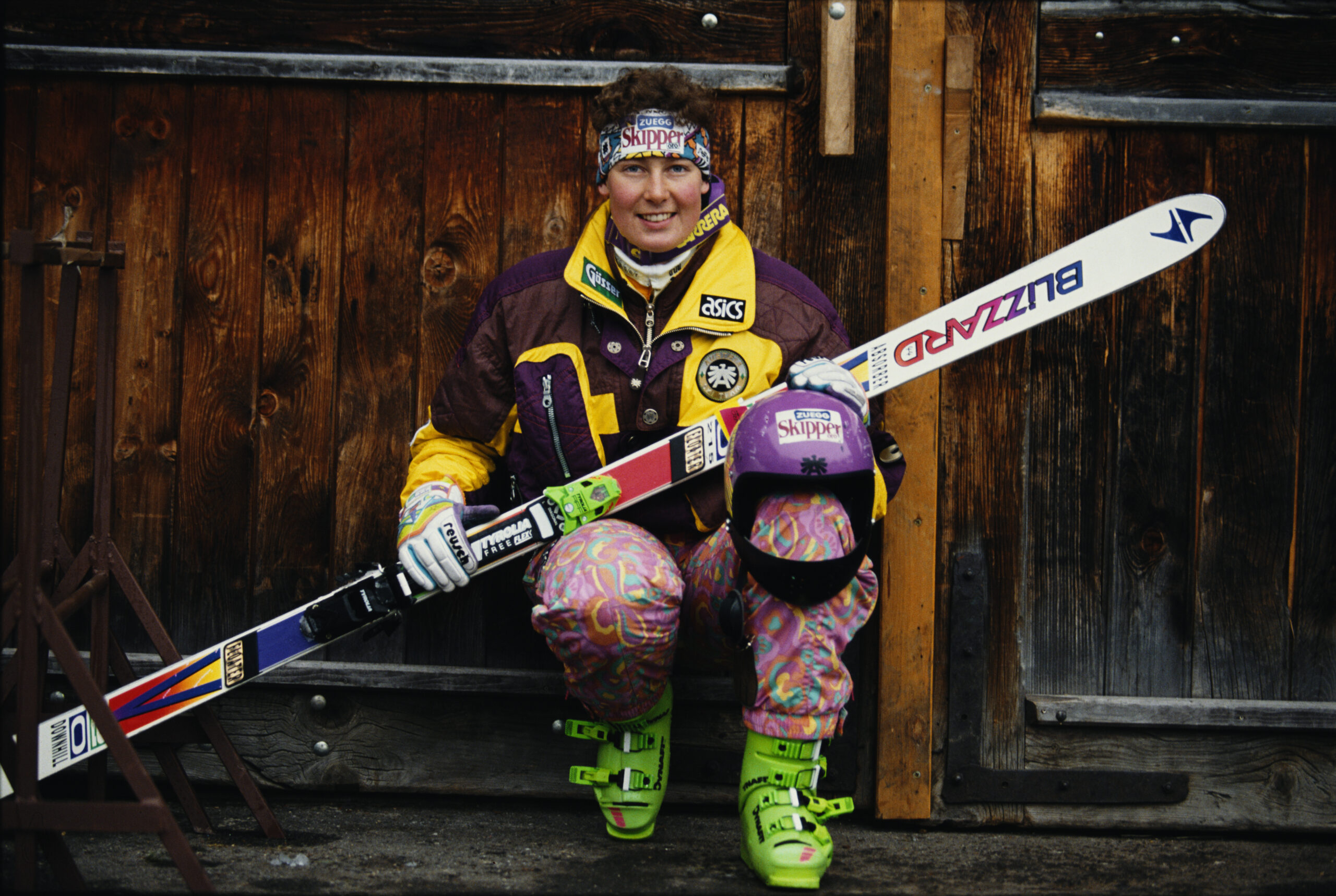 Petra Kronberger, tre volte vincitrice della Coppa del Mondo generale; 2 ori olimpici, 1 iridato. Il tutto in pochi anni di carriera. Sempre con Blizzard
