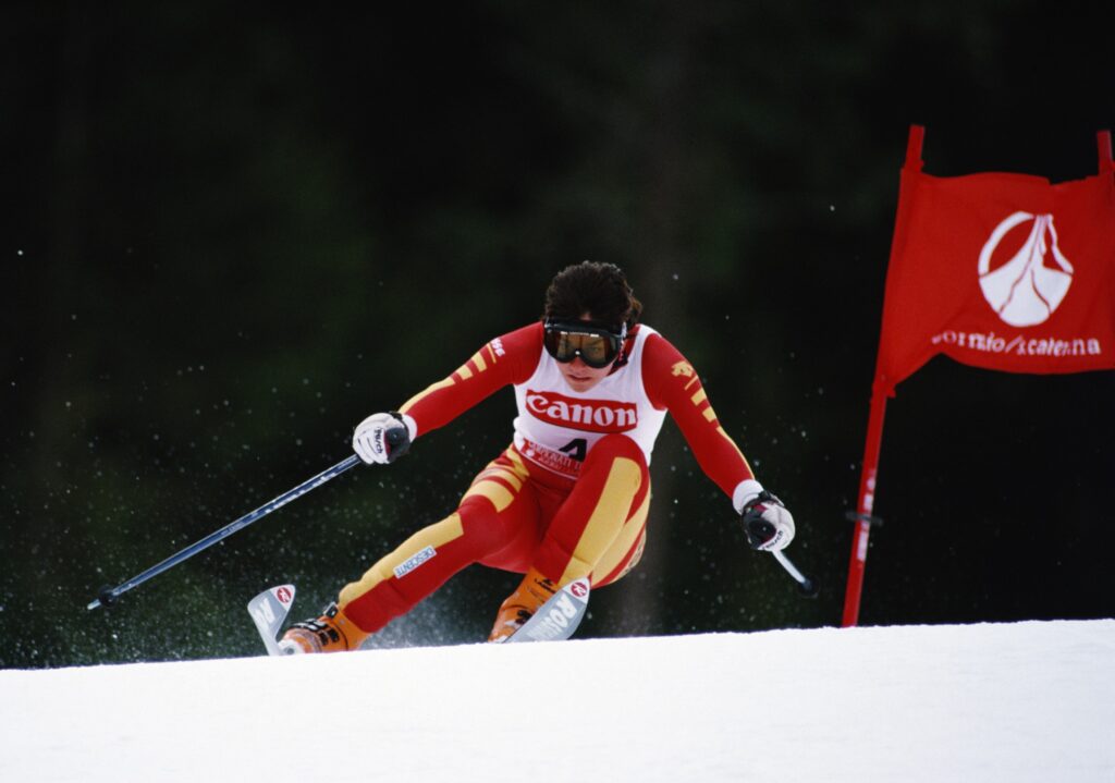 Michela Figini a Bormio 1985: oro in discesa libera (a Santa Caterina, in realtà) ancora con Rossignol