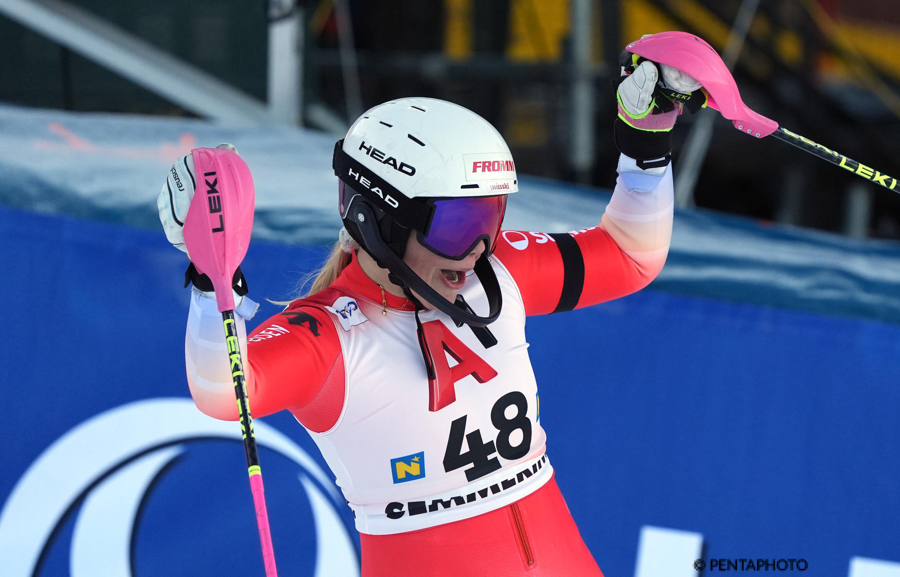 Janine Mächler, svizzera, due volte a punti in Coppa del Mondo in slalom nella stagione 2024-2025 ©Pentaphoto