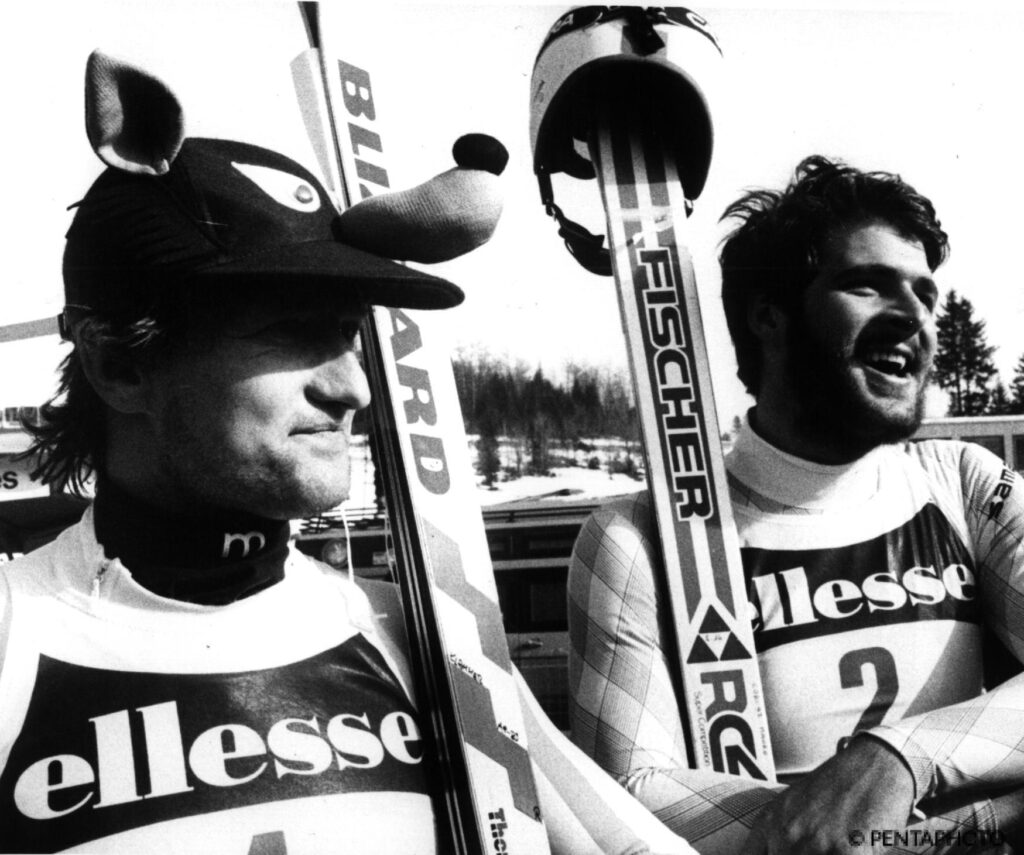Franz Klammer nel 1983 con Michael "Much" Mair ©Pentaphoto