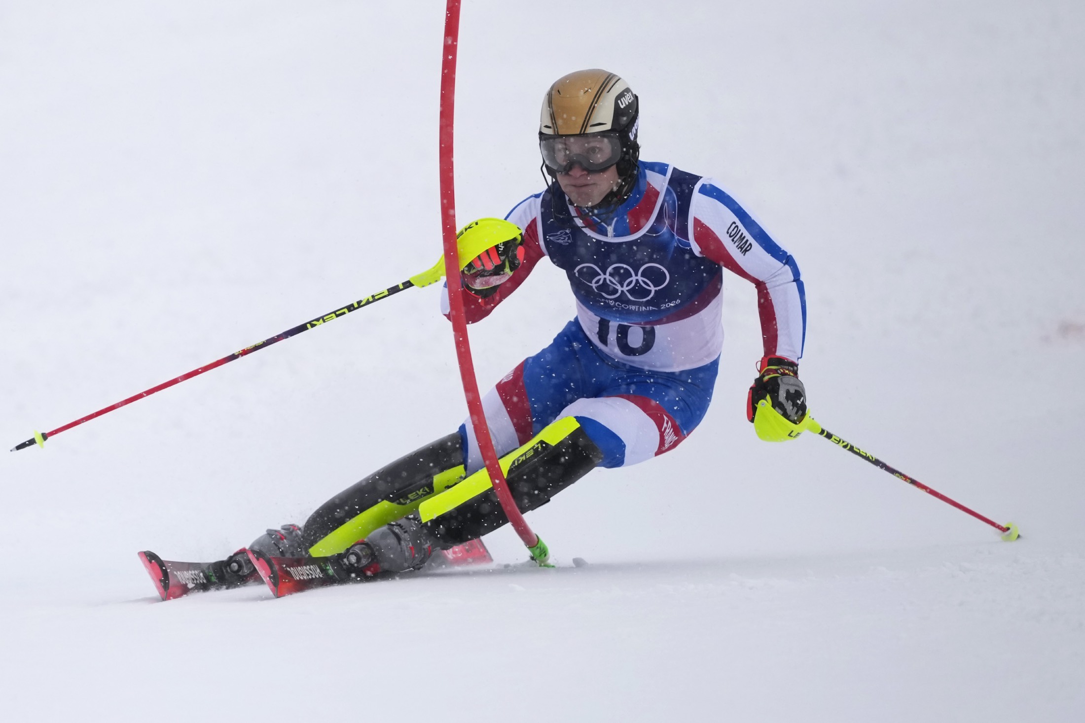 Steven Amiez, figlio d'arte, 18° nello slalom olimpico di Milano-Cortina 2026 ©Pentaphoto