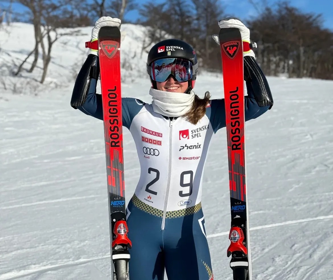 Hanna Aronsson-Elfman, 4ª a Sestriere 2022 in slalom come miglior risultato in Coppa del Mondo ©Instagram
