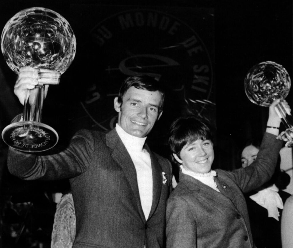 Jean-Claude Killy e Nancy Greene, vincitori della prima edizione della Coppa del Mondo generale ©Pentaphoto
