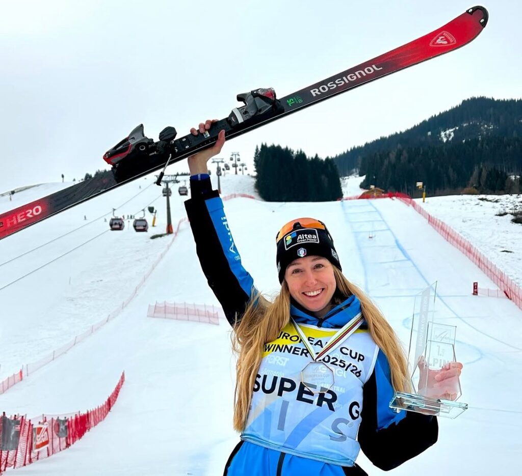 Sara Allemand, piemontese di Bardonecchia, 26 anni, posto fisso in superG in Coppa del Mondo grazie al successo nella graduatoria di disciplina in Coppa Europa 2025-2026 ©Instagram
