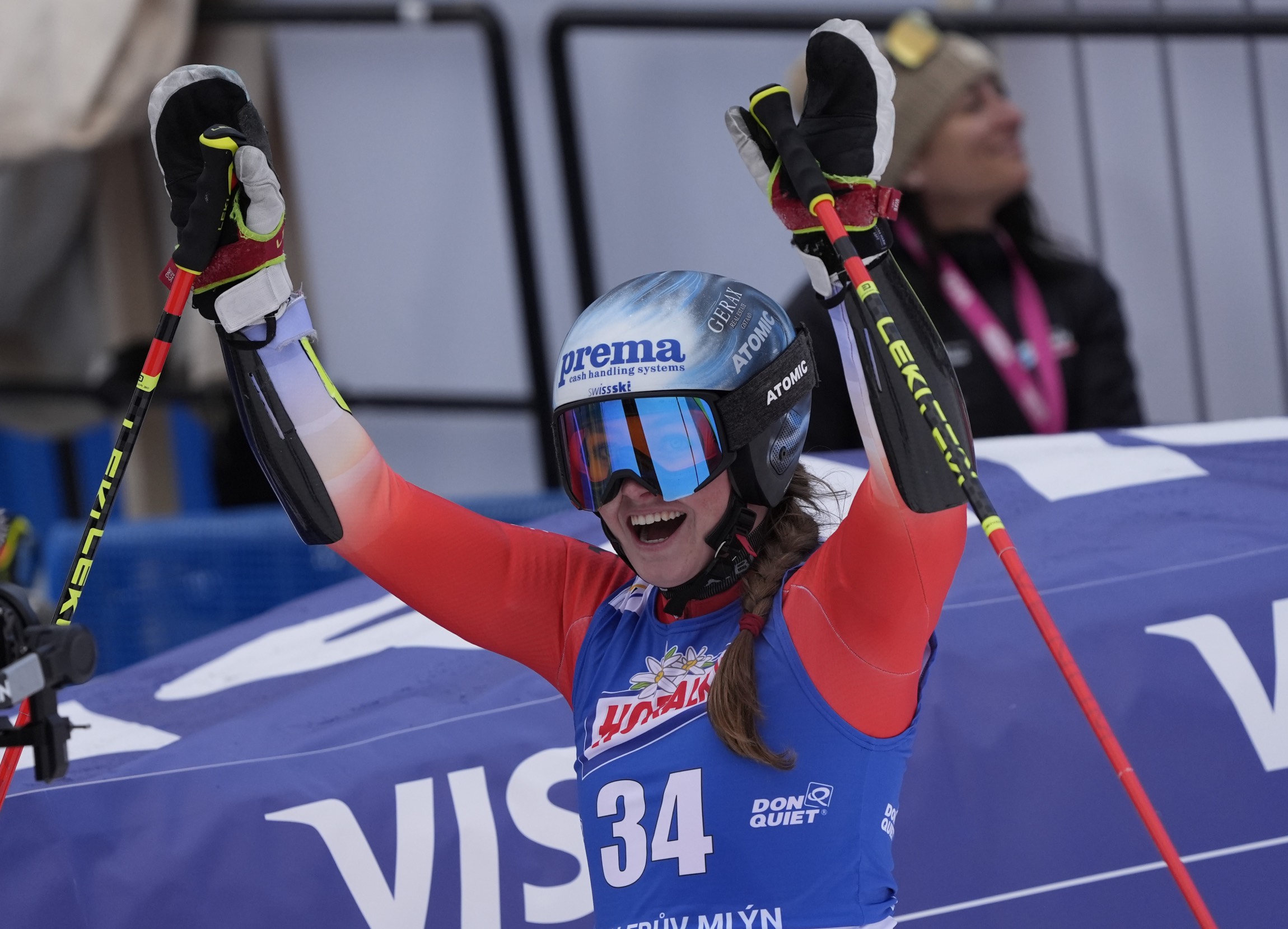 Sue Piller, classe 2005, sesta nel gigante di Spindleruv Mlyn dello scorso gennaio ©Pentaphoto