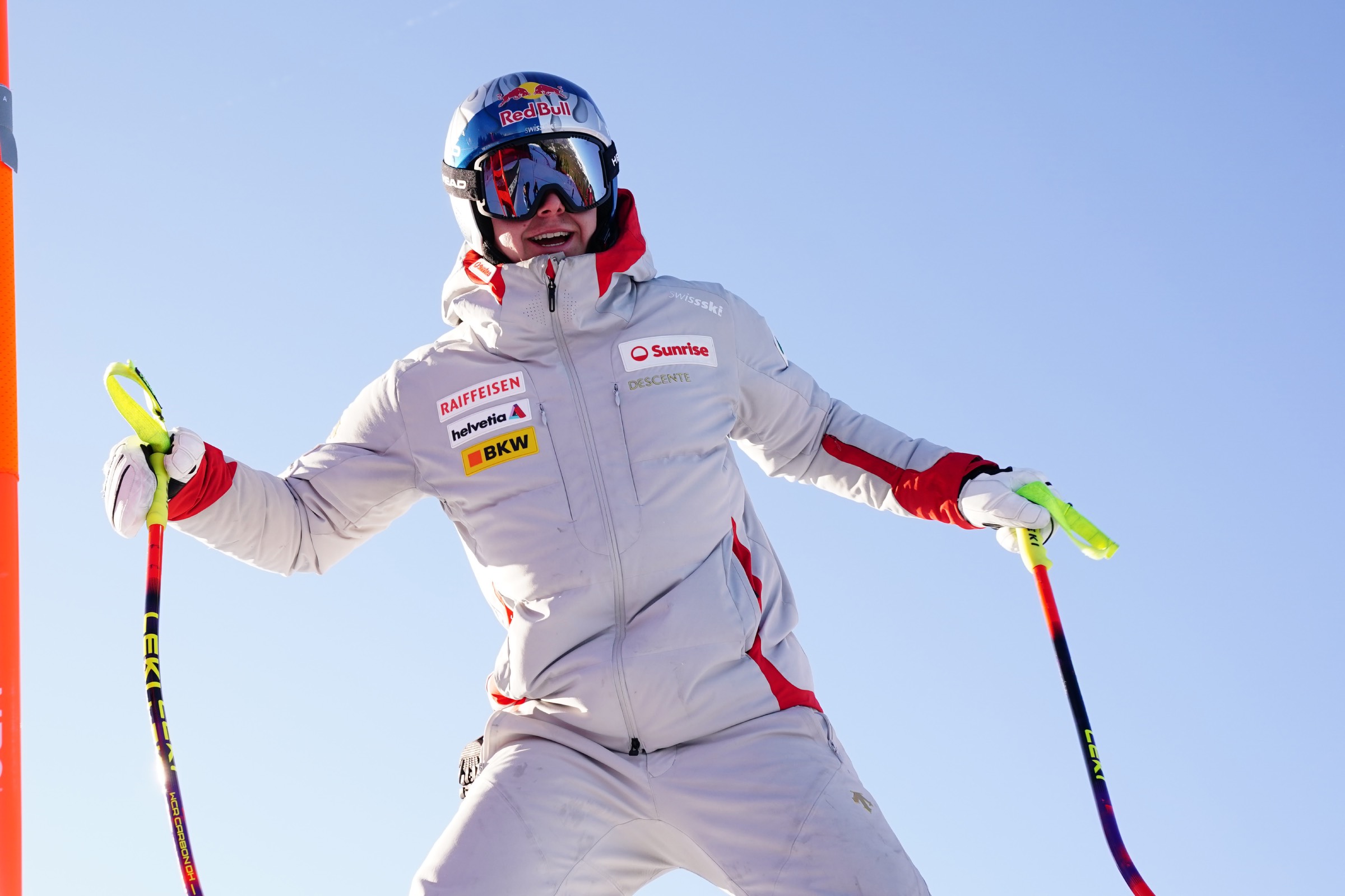 Franjo Von Allmen, classe 2001. Cinque vittorie in Coppa del Mondo, 3 ori olimpici. ©Pentaphoto