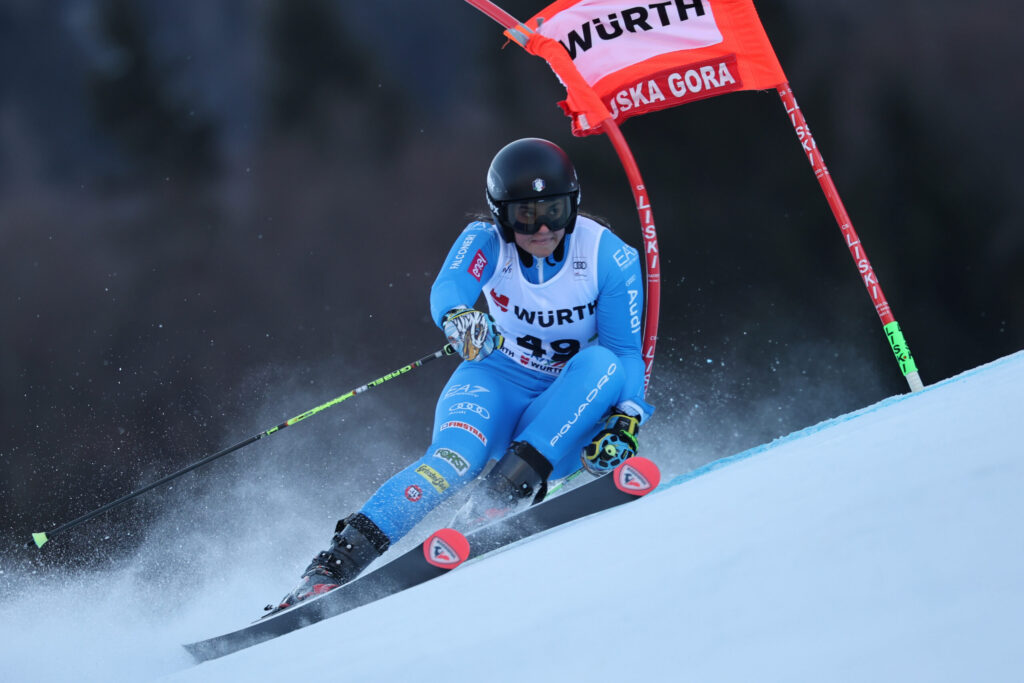 Ambra Pomaré, 4ª in gigante ai Mondiali junior 2024 vinti dalla canadese Britt Richardson, bronzo fu Lara Colturi ©Pentaphoto