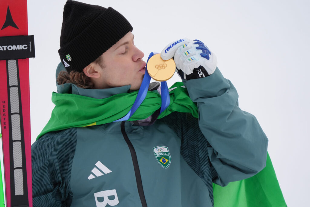 Lucas Pinheiro Braathen, nato a Oslo, in Norvegia, 26 anni, gareggia per il Brasile: campione olimpico in carica di slalom gigante ©Pentaphoto