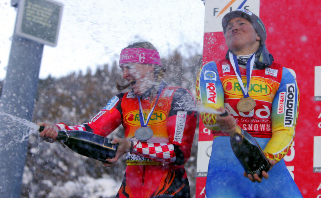 Janica Kostelic e Anja Pärson, sfide clamorose in Coppa del Mondo tra il 2003 e il 2006 ©Pentaphoto