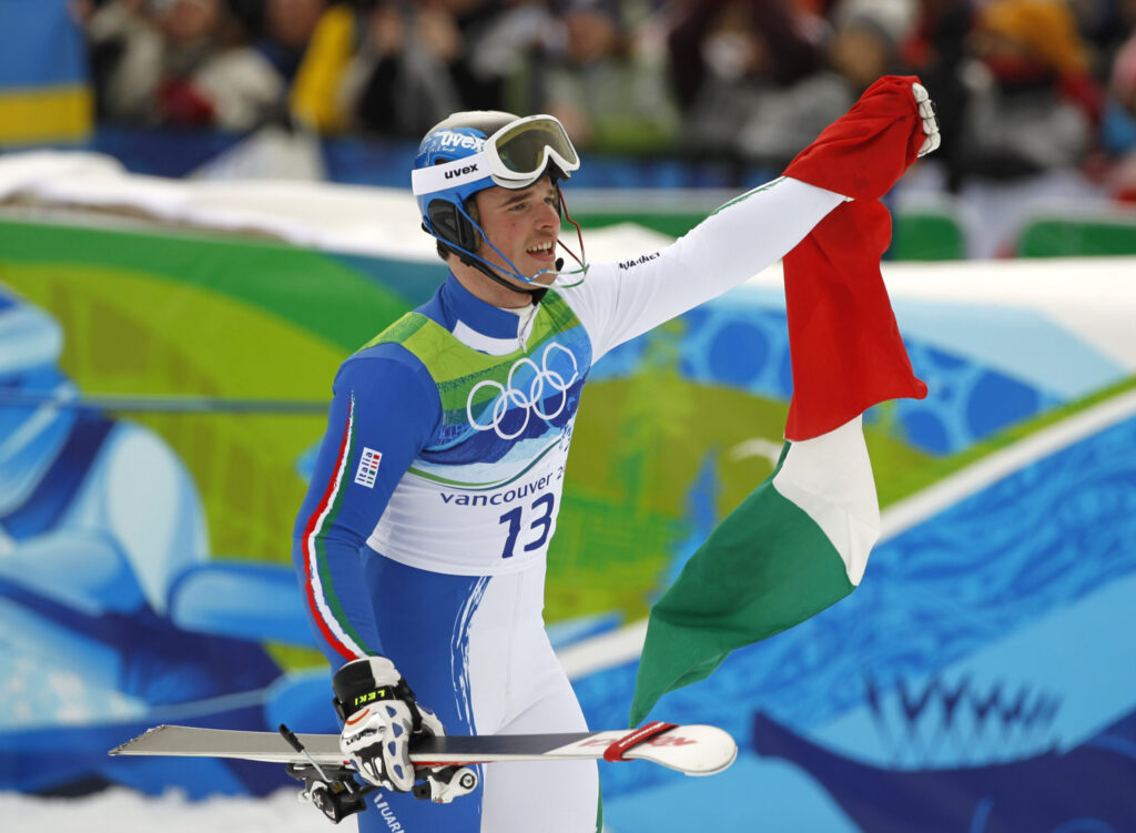 Giochi di Vancouver, 27 febbraio 2010: Giuliano Razzoli, emiliano come Tomba, campione olimpico di slalom speciale ©Pentaphoto