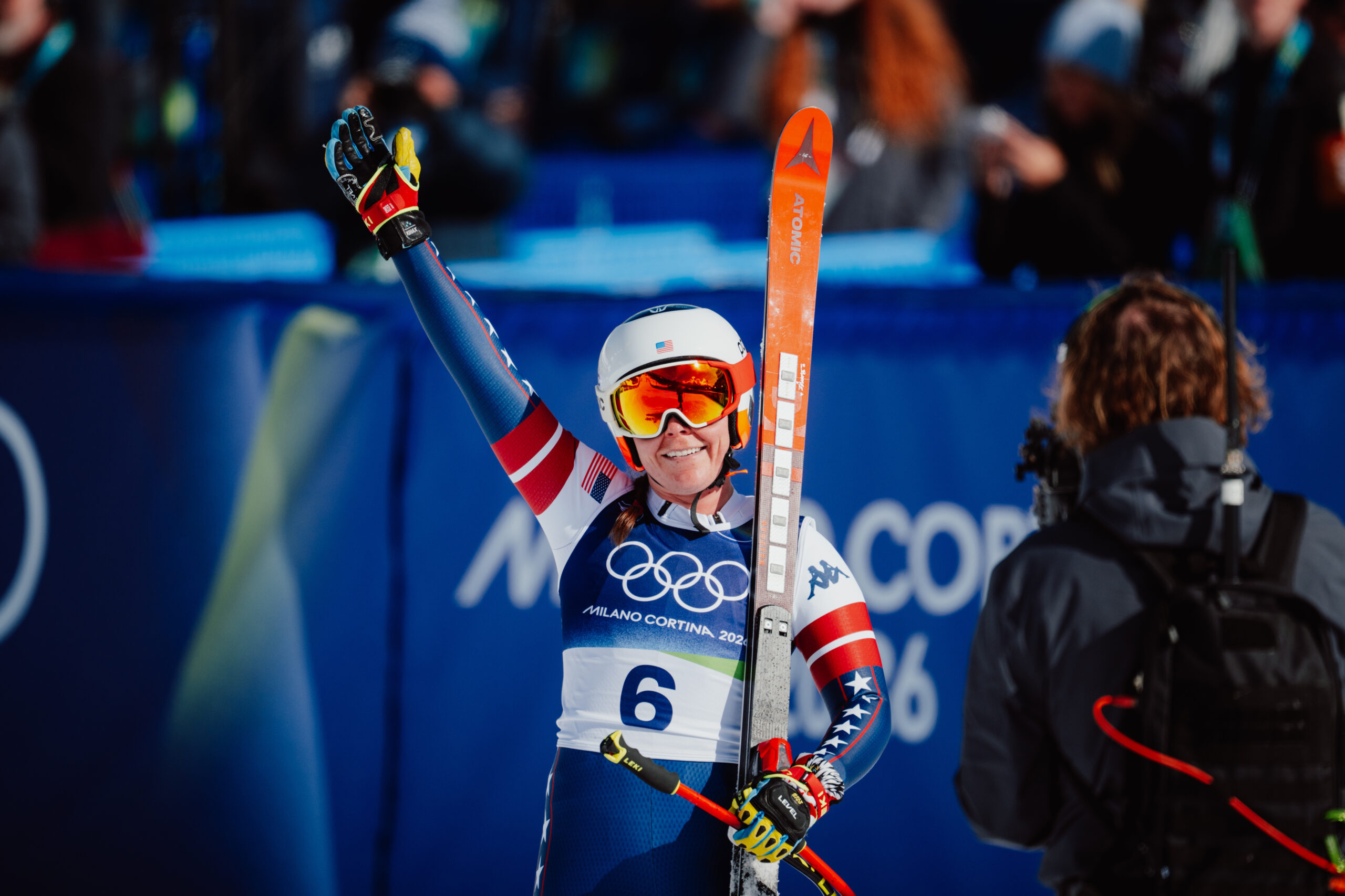 Breezy Johnson, 30 anni, seconda statunitense dopo Lindsey Vonn ad aver conquistato l'oro olimpico in discesa libera ©GEPA