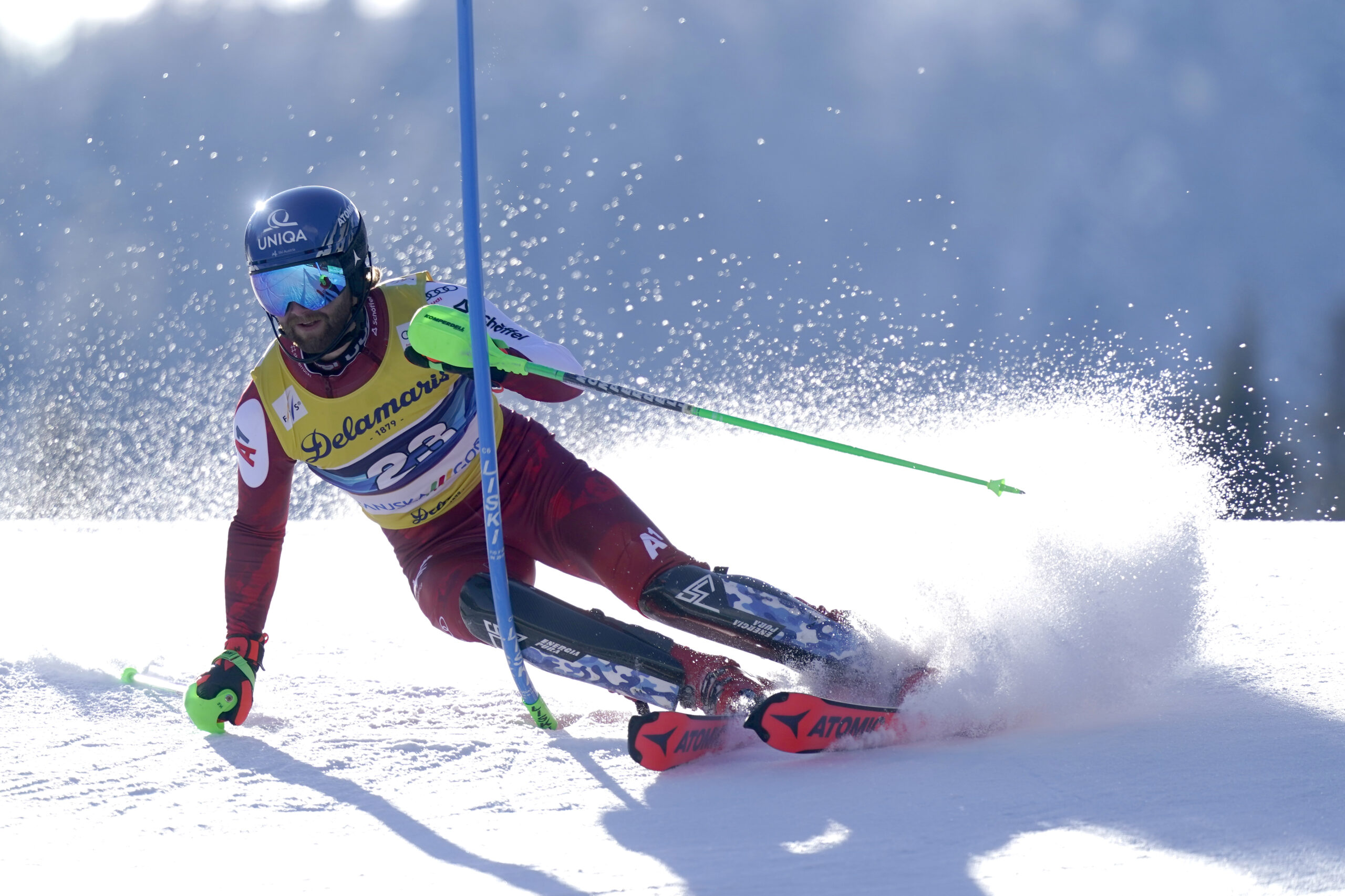 Marco Schwarz, austriaco, 31 anni, 3 vittorie in slalom in Coppa del Mondo: Adeboden, Schladming e Campiglio ©Pentaphoto