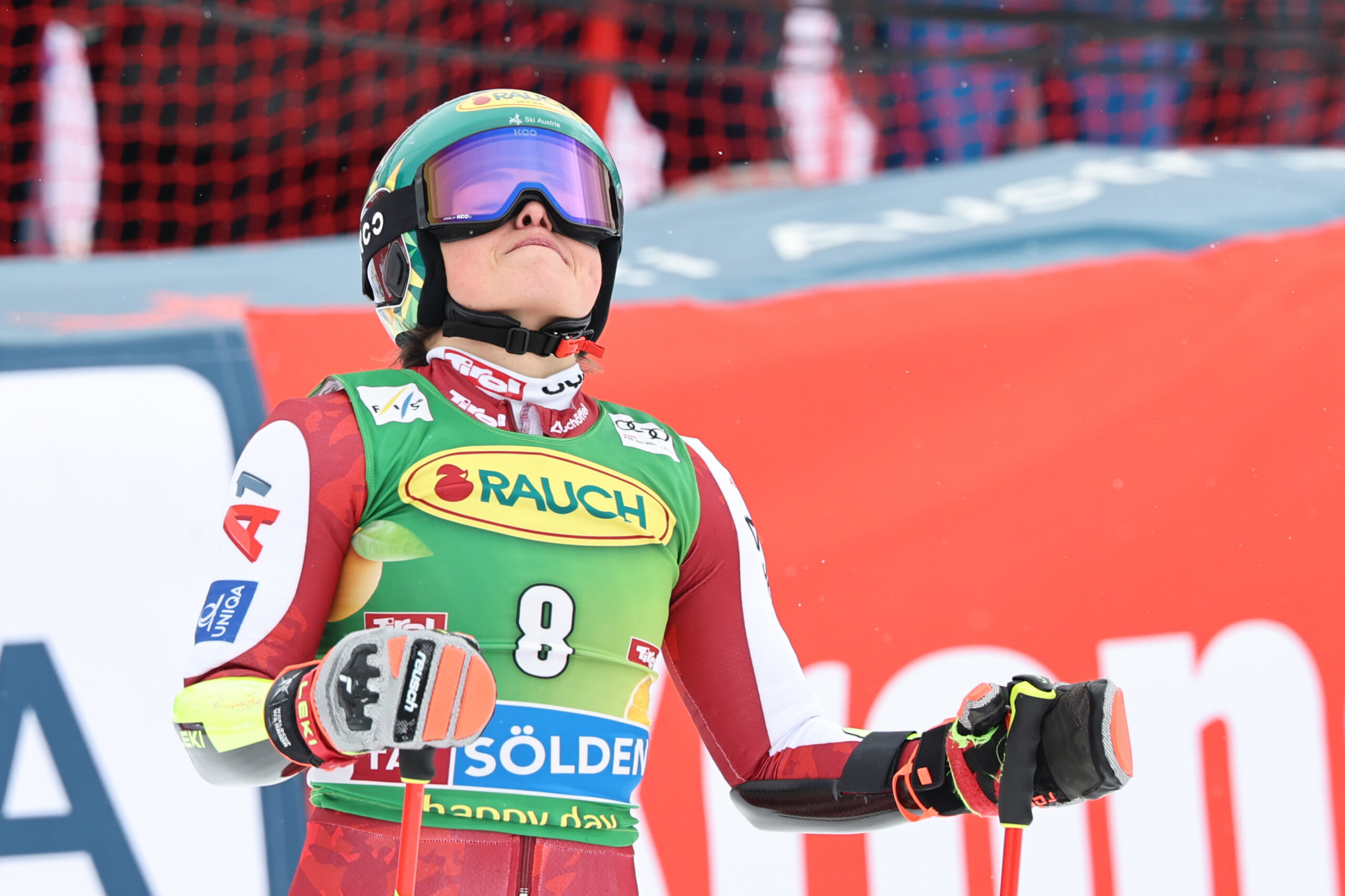 Julia Scheib, austriaca, 28enne stiriana, 5 vittorie in gigante in Coppa del Mondo, detentrice del trofeo di specialità ©Pentaphoto