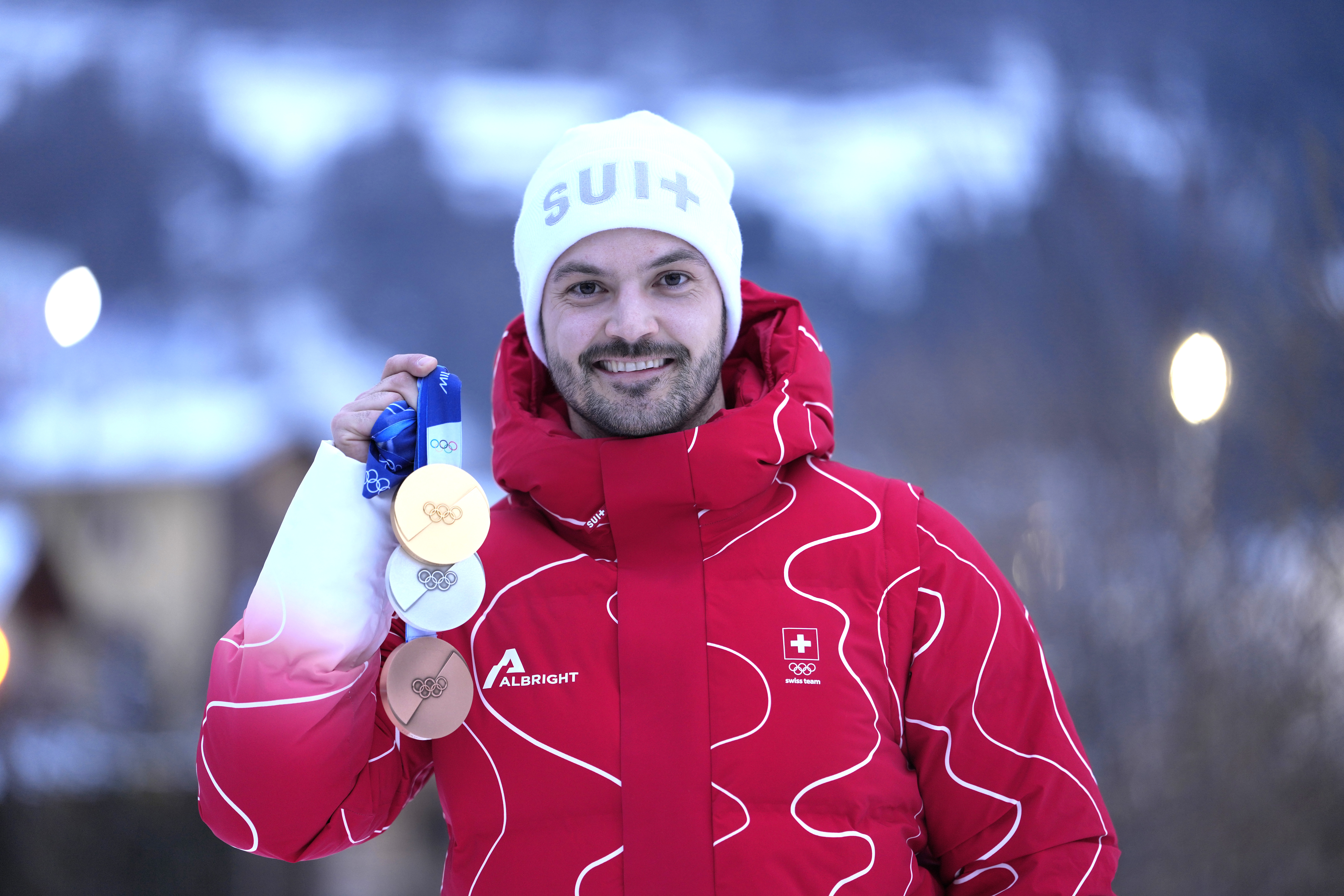 Loic Meillard, svizzero, fratello maggiore di Melanie, 29 anni, oro olimpico in slalom, argento nel team combined e bronzo in gigante a Milano-Cortina 2026 ©Pentaphoto