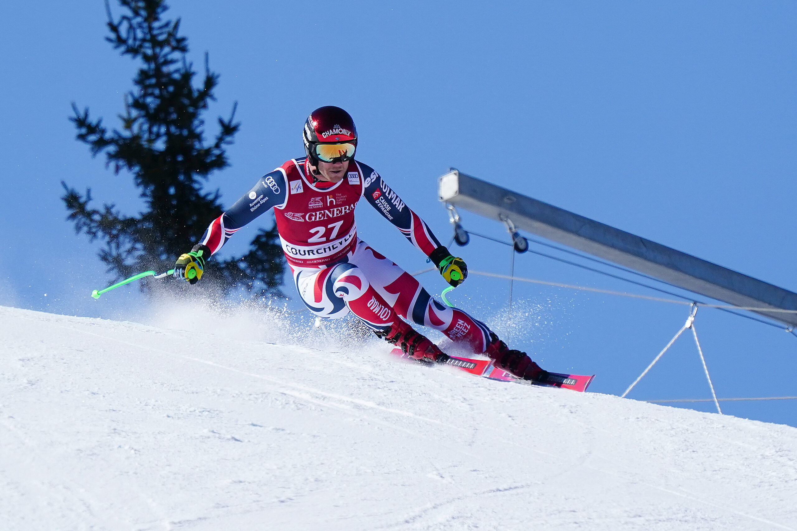 Blaise Giezendanner, francese, nato a Chamonix-Mont-Blanc, classe 1991, vanta un podio in Coppa del Mondo (3° nella discesa libera a Kitzbühel il 21 gennaio 2022) ©Pentaphoto
