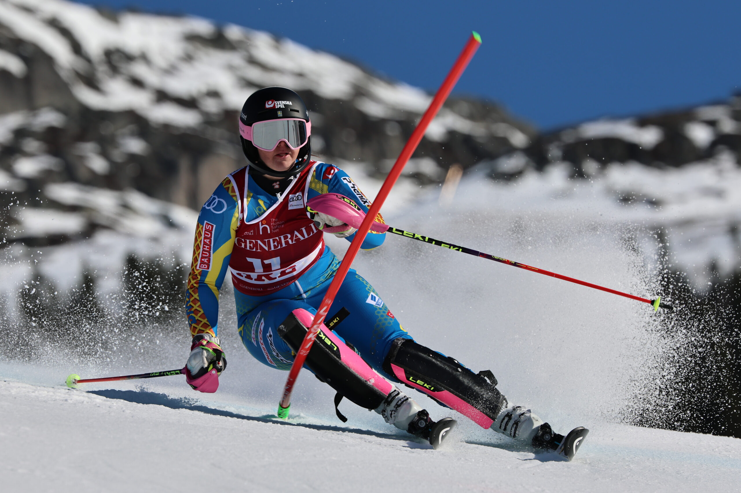 Cornelia Öhlund, svedese, 21 anni, 2 ori ai Mondiali jr. di Tarvisio 2025, tra cui quello in slalom ©Pentaphoto