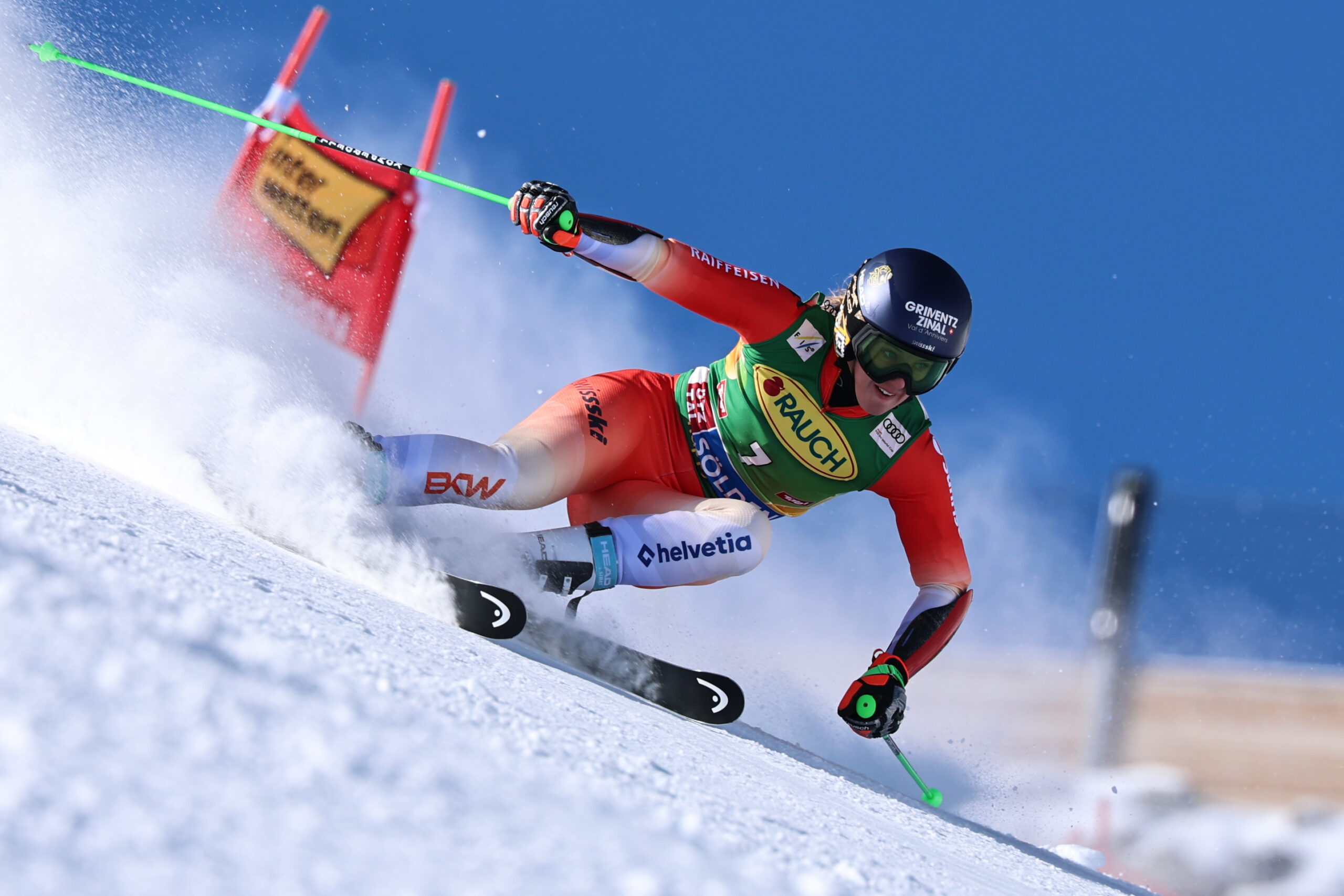 Camille Rast, 27 anni, campionessa mondiale juniores di slalom nel 2017 ad Åre e seniores nel 2025 a Saalbach-Hinterglemm ©Pentaphoto