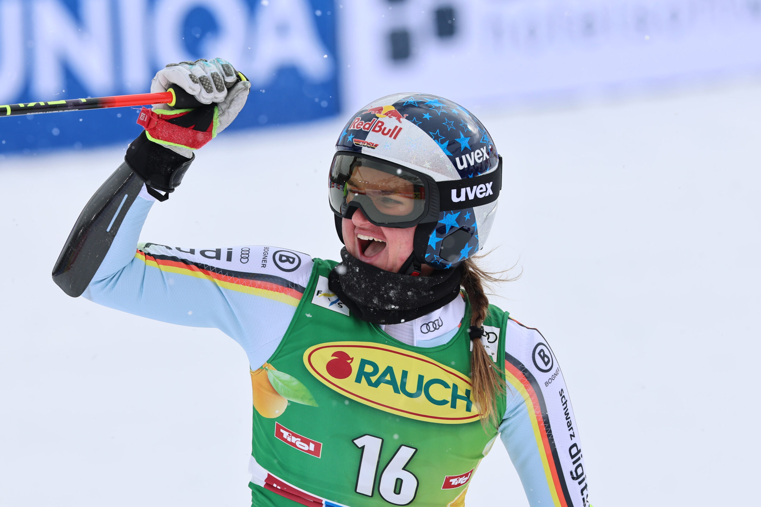 Emma Aicher, 22 anni tedesca, è già salita almeno una volta sul podio in tutte le specialità ©Pentaphoto