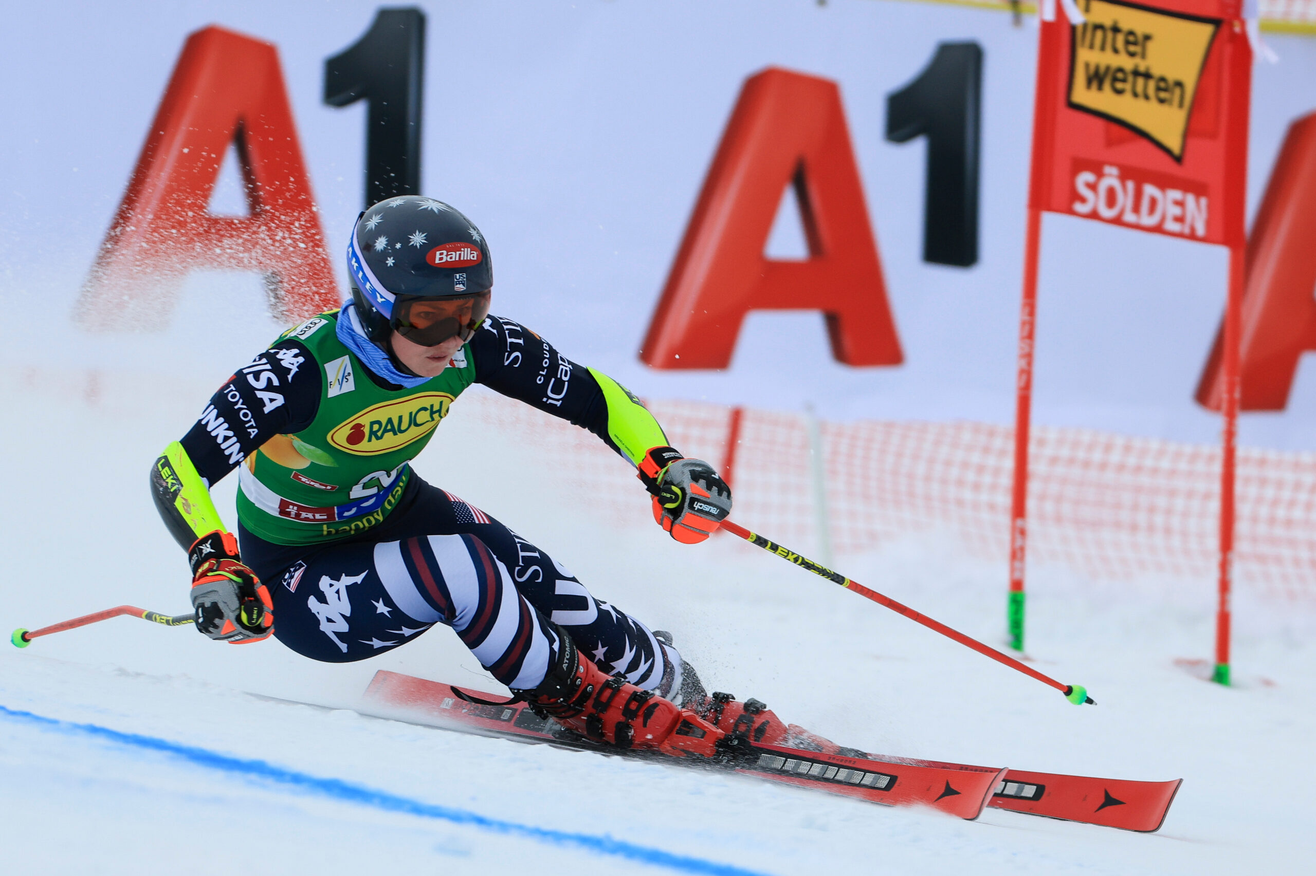 Mikaela Shiffrin, 31 anni, statunitense del Colorado, ha vinto due volte sul Rettenbach ©GEPA